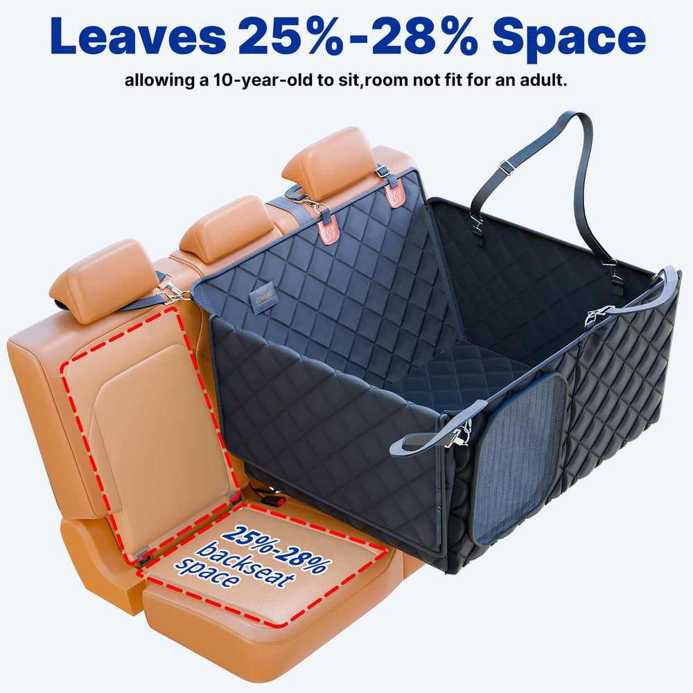 ITNAST dog travel bed offers ample room for relaxed rides.