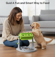 Ito Rocky puzzle toy side view shows adjustable height for dogs and cats