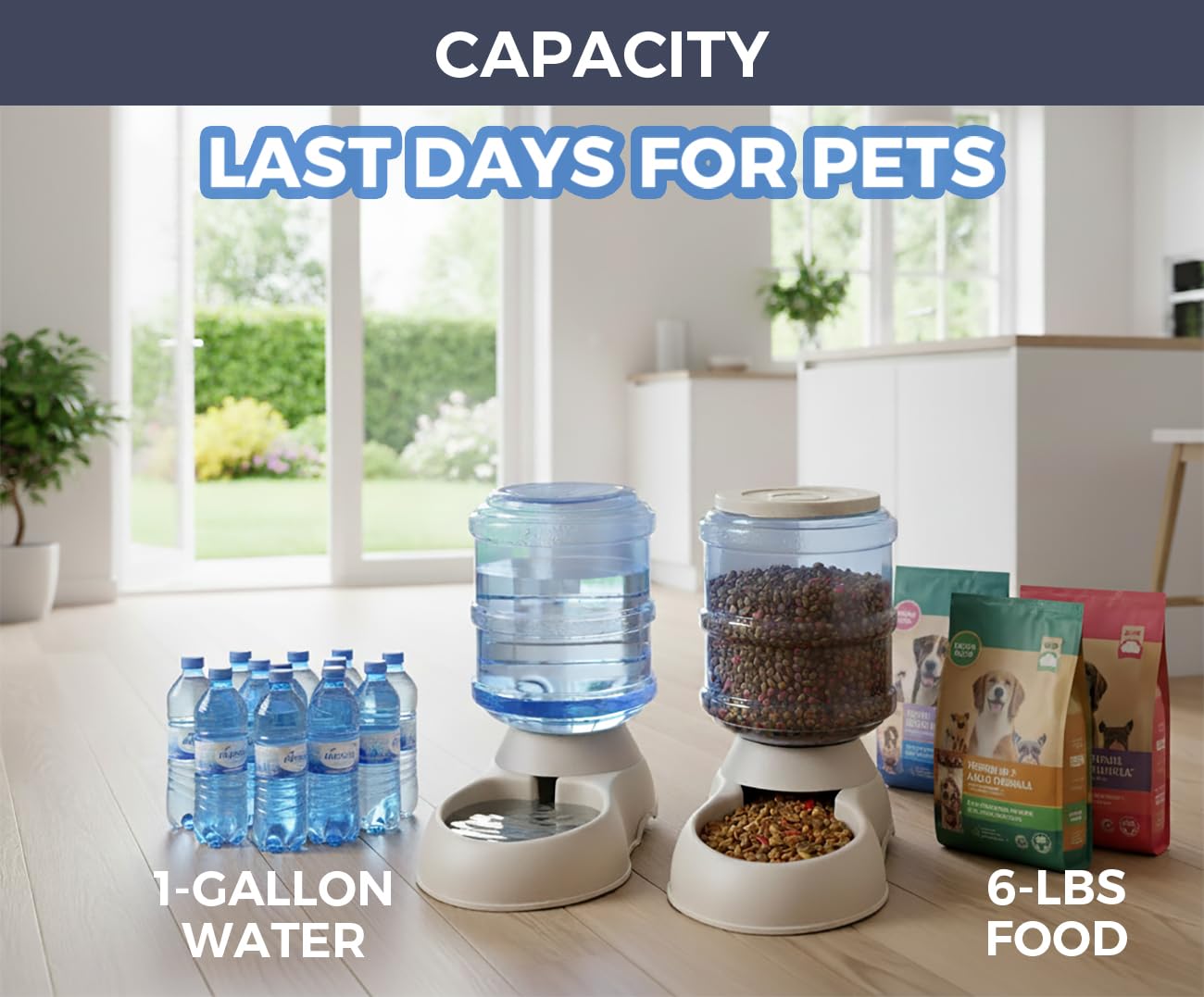 Ito Rocky small-dog-cat-bowl-tower illustrates compact vertical design saving space.