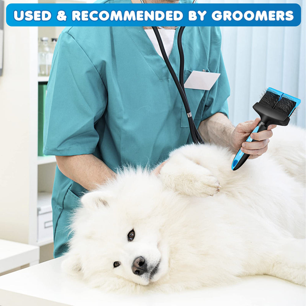 iToleeve brush on cats and dogs of any size in use.