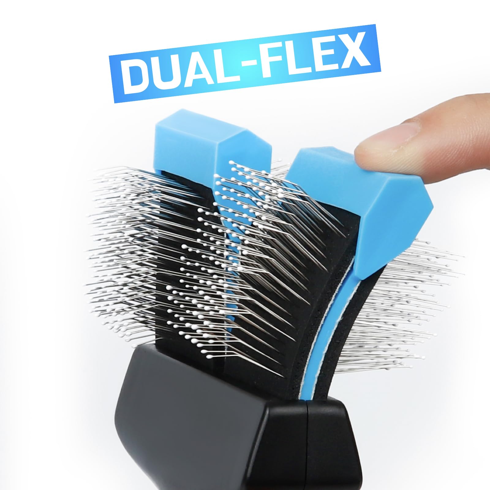 iToleeve Dual Flex design two-sided for detangling and fluffing.