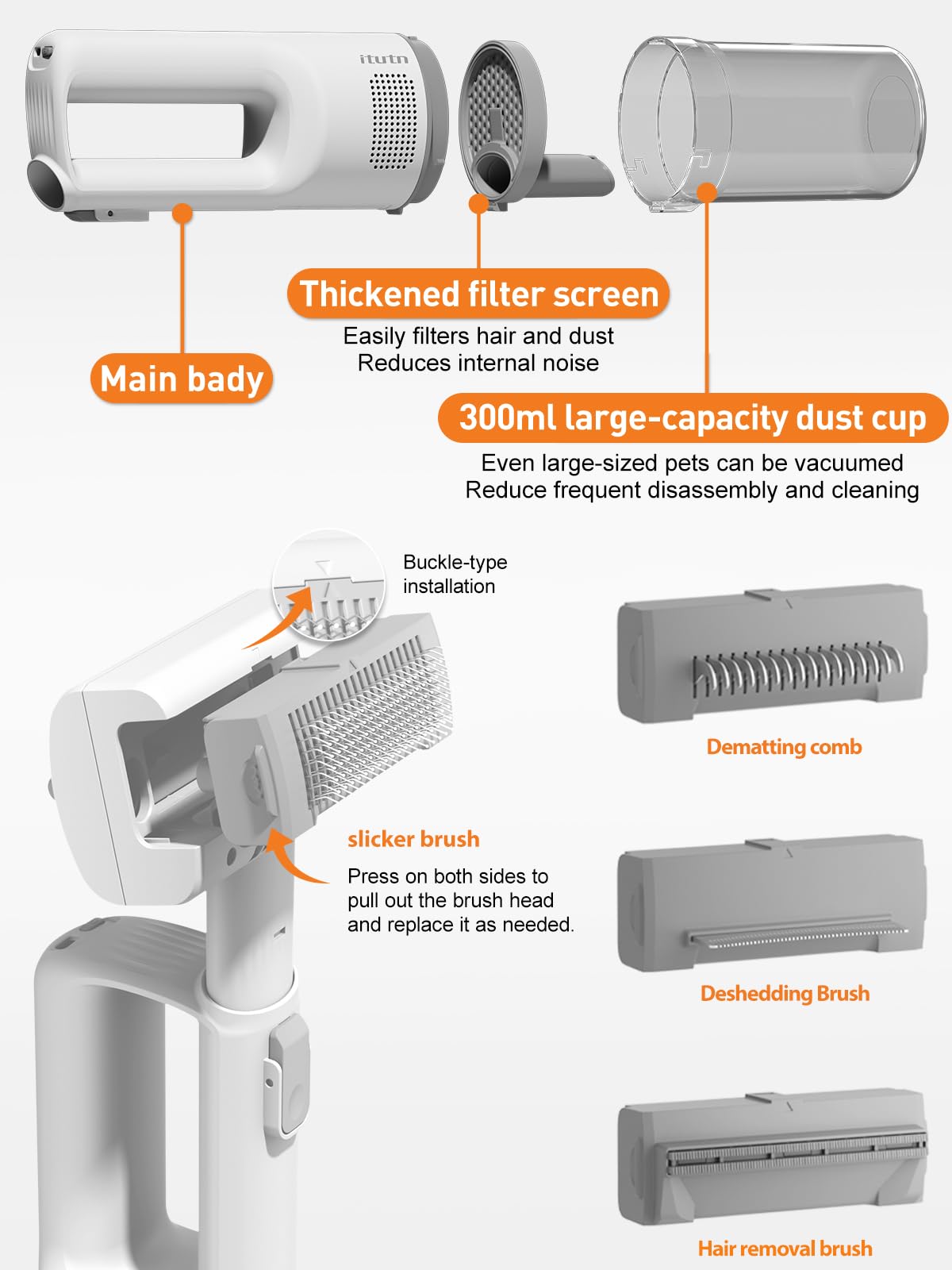 itutn cordless-portable-mini-vacuum lets you groom anywhere without wires for quick pickups.