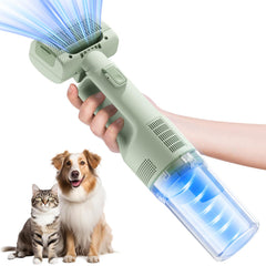 itutn dog-vacuum grooming-tool close-up shows integrated suction for pet hair pickup