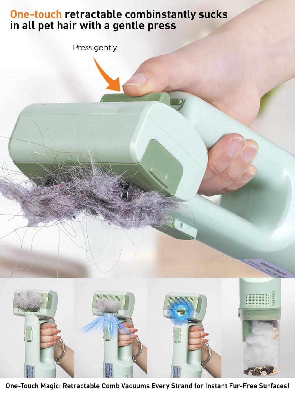 itutn multifunction grooming-kit includes brushes and nozzle for versatile cleaning