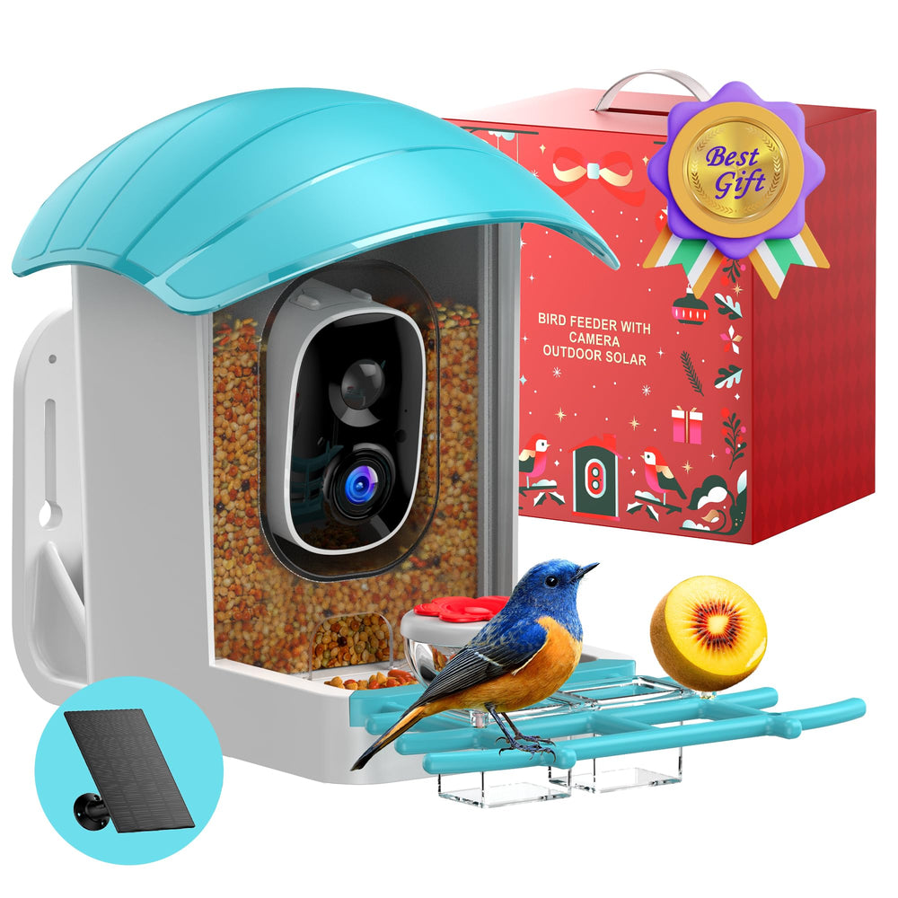 IUUZEUL birdfeeder camera setup captures real-time backyard visits.