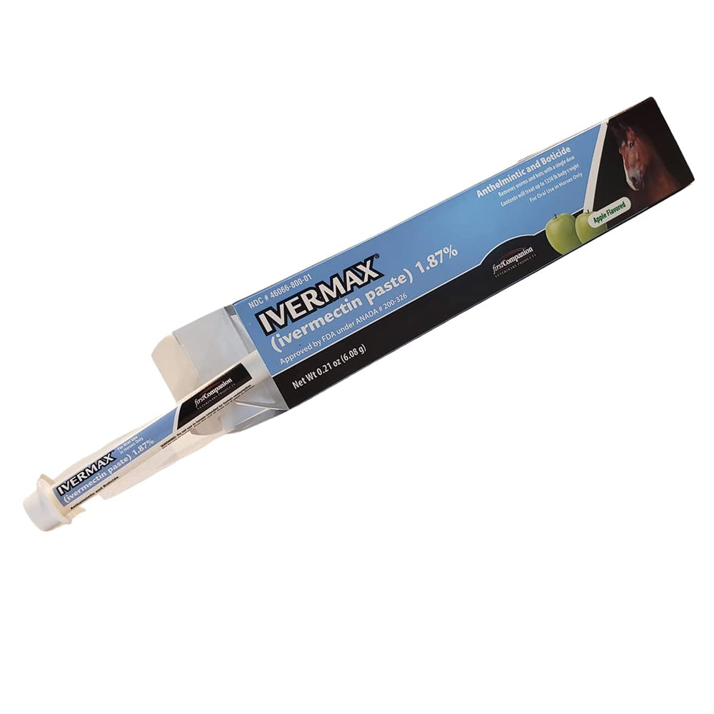 Ivermax paste used with broodmares illustrating safe parasite protection