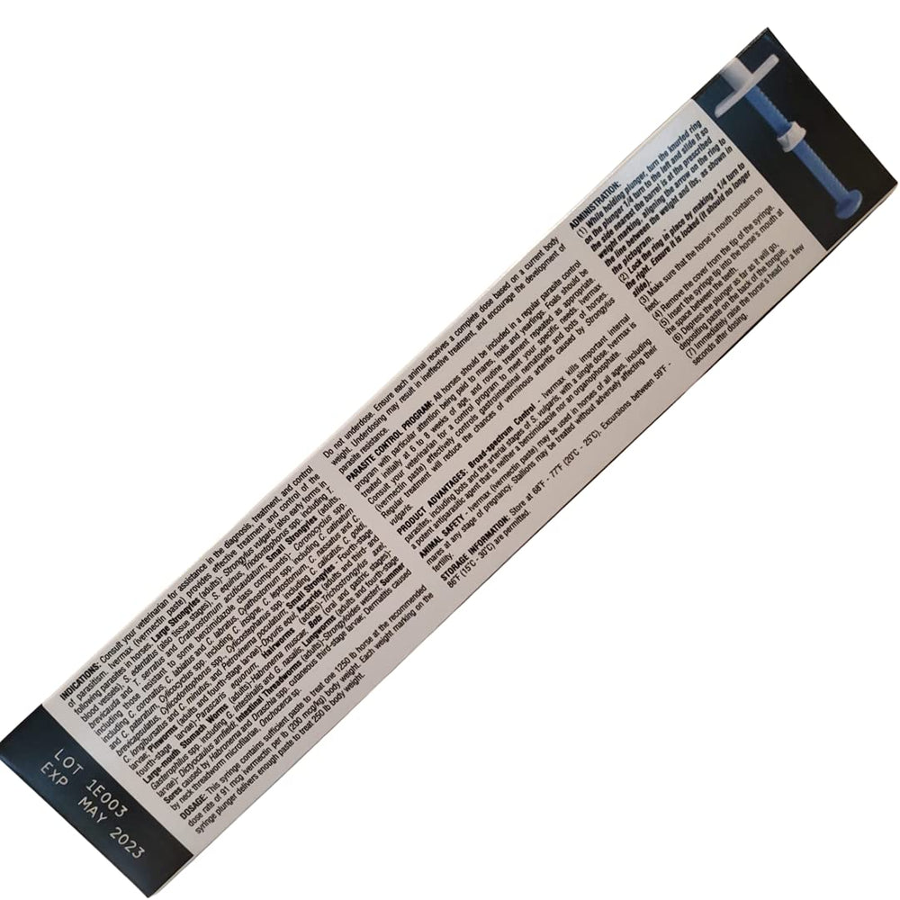 Ivermax apple-flavored ivermectin paste horses eating image highlighting palatability