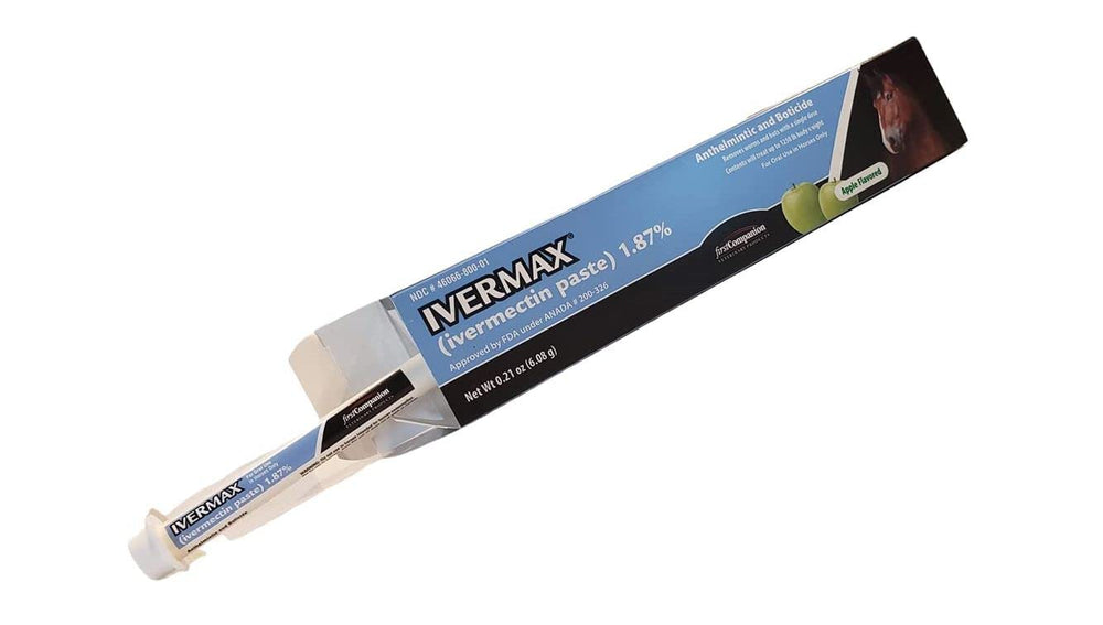 Ivermax paste packaging overview emphasizes contents and lid safety features.