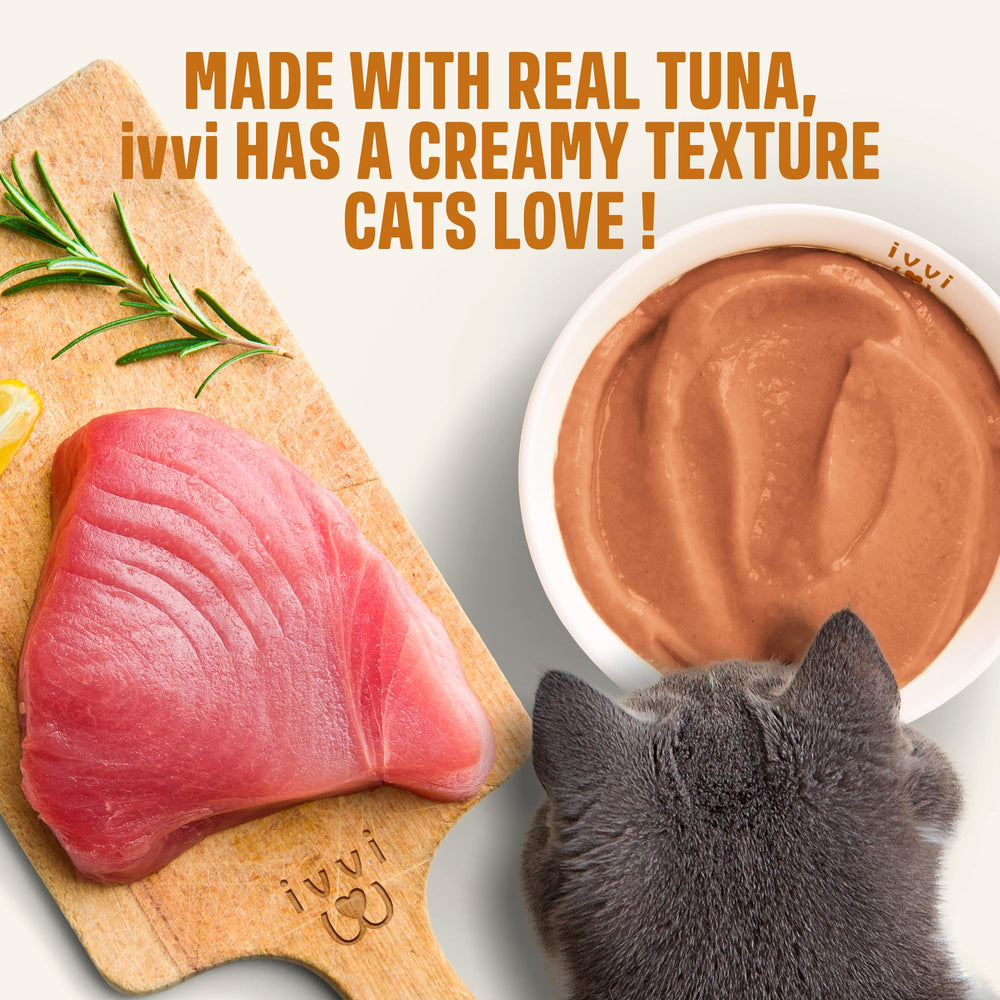 ivvi skin coat cat real tuna ingredient adds palatable protein.
