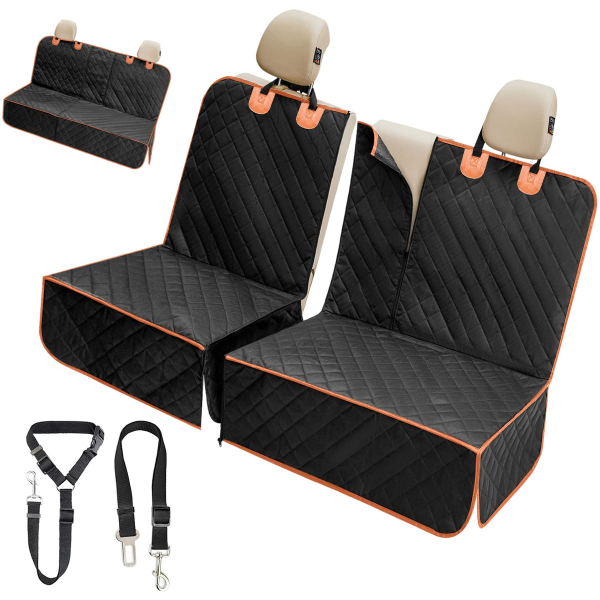 IVY&LANE dog car seat cover back seat hammock protects upholstery during travel