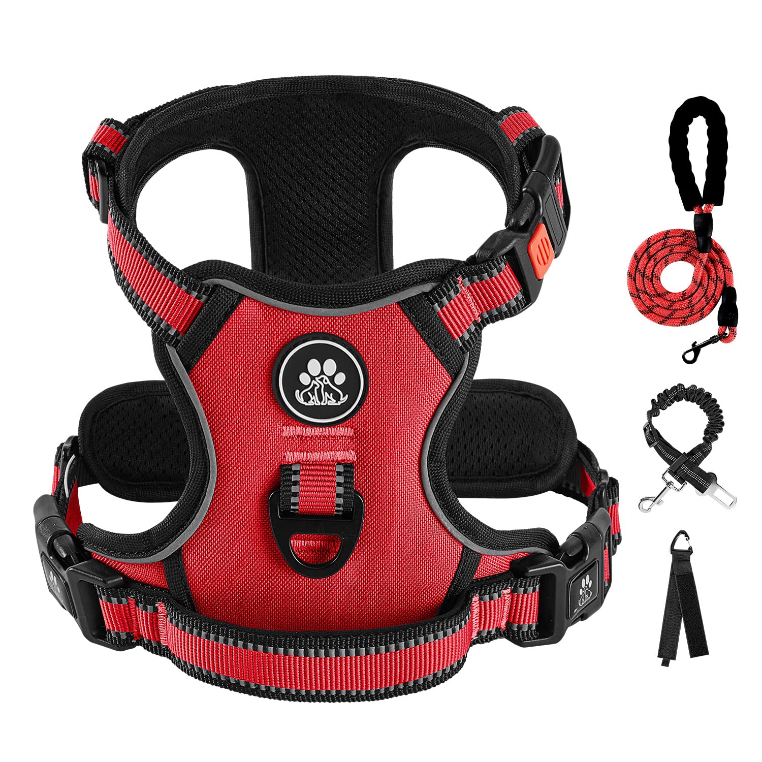 IVY&LANE No Pull Harness front clip for large dogs reduces pulling during walks
