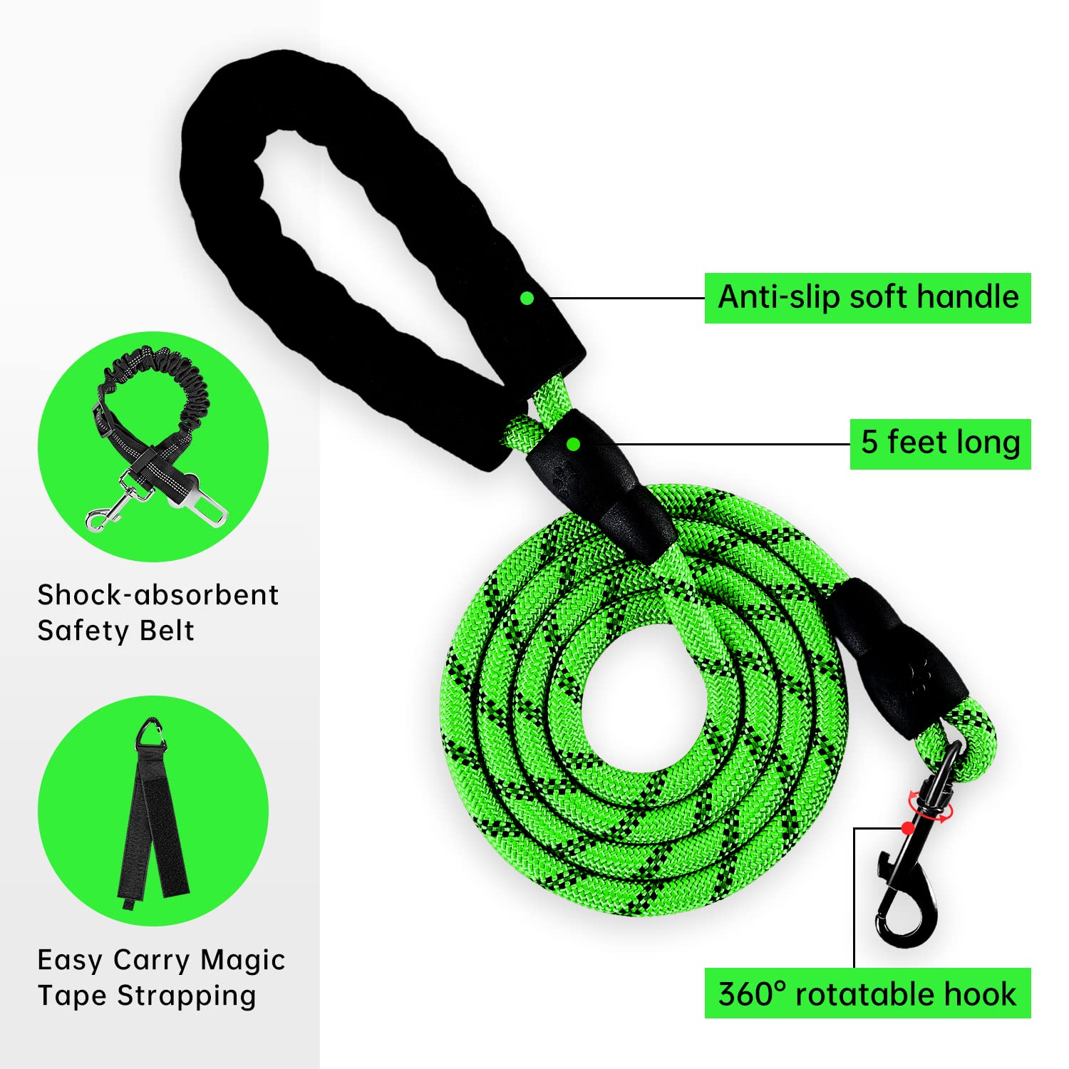 IVY&LANE No Pull Harness reflective strip close-up for night visibility