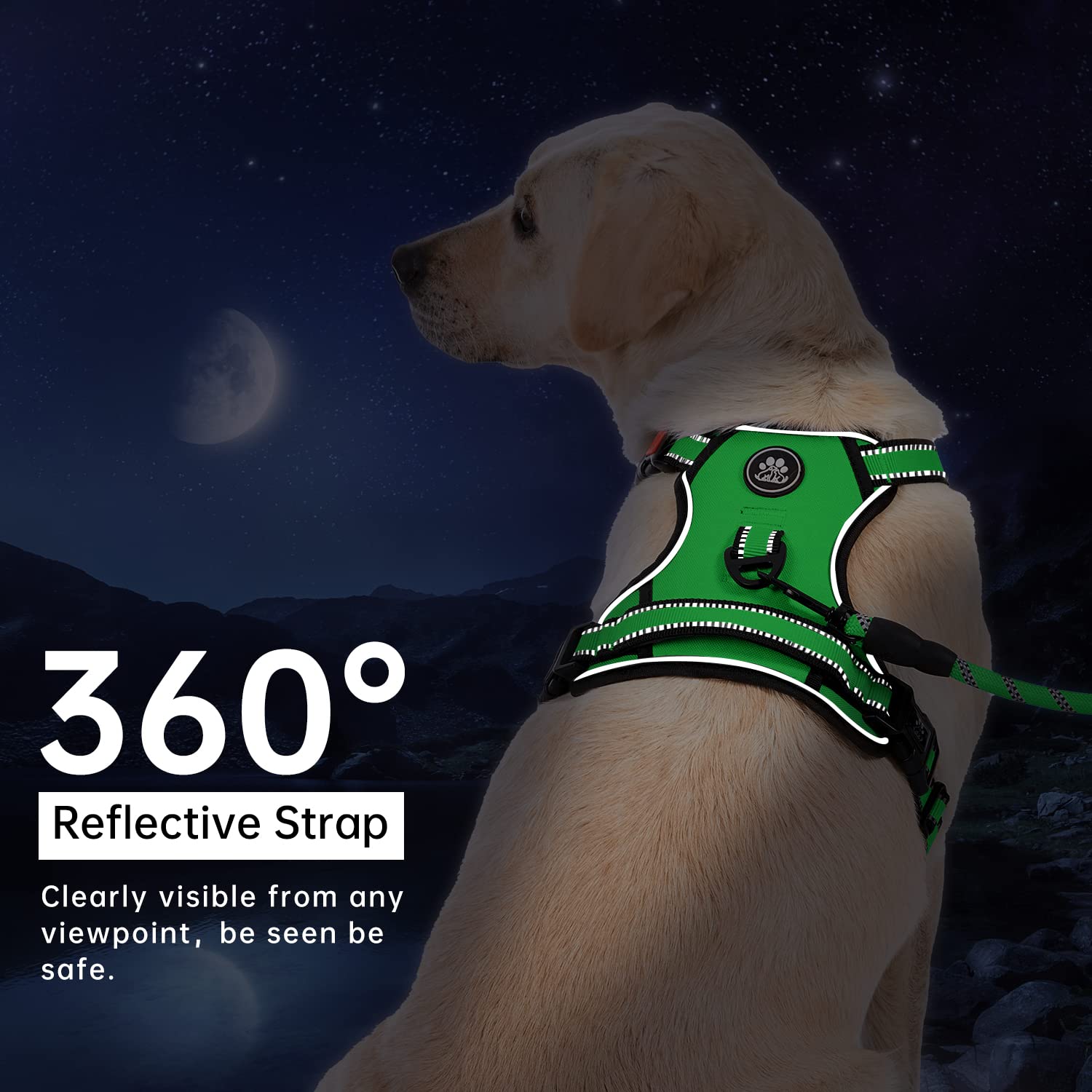 IVY&LANE No Pull Harness soft handle adds comfortable grip