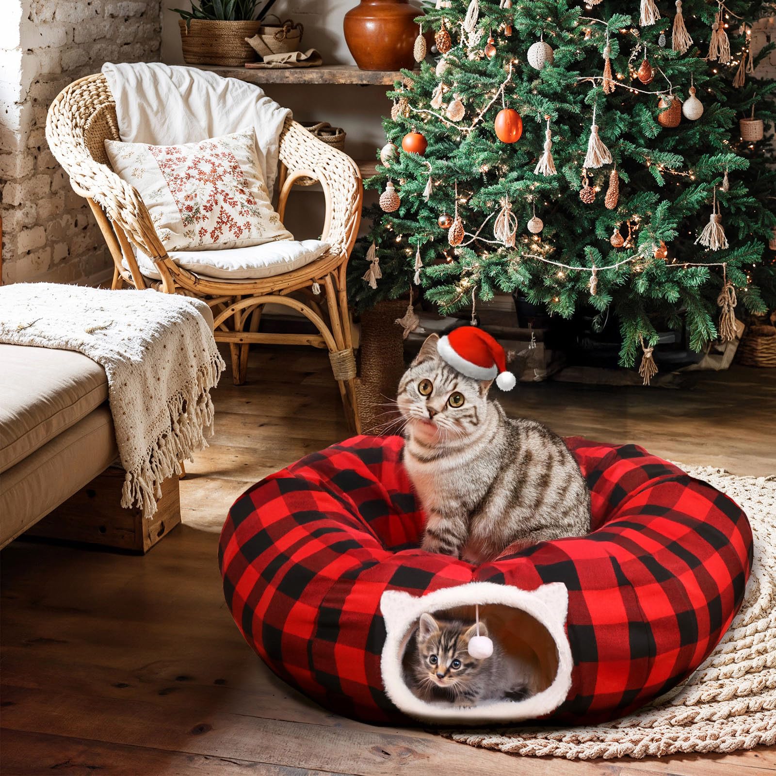 IVYALIST donut bed 36-inch diameter offers roomy pet nap space