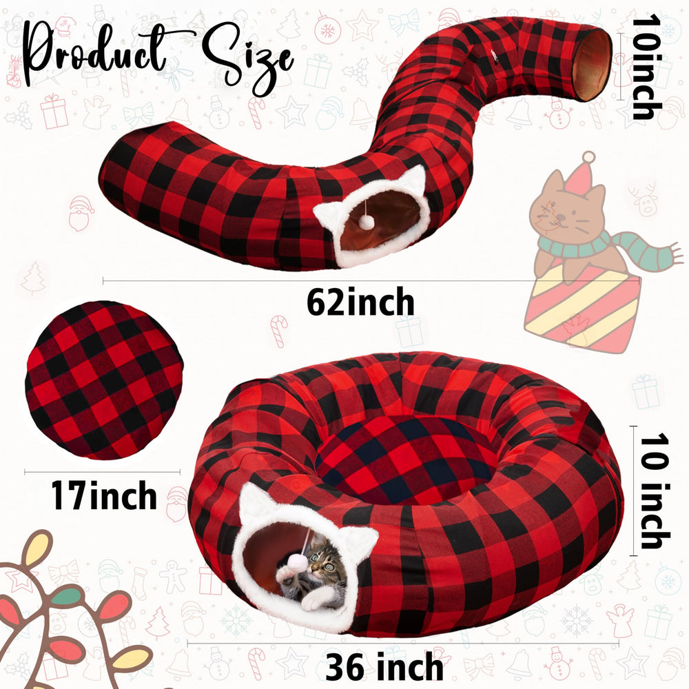 IVYALIST cat tunnel two-entry peekaboo design encourages exploration and play