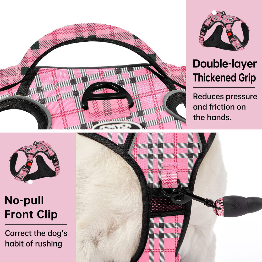 IVY&LANE leash set with retractable seatbelt for secure car travel.