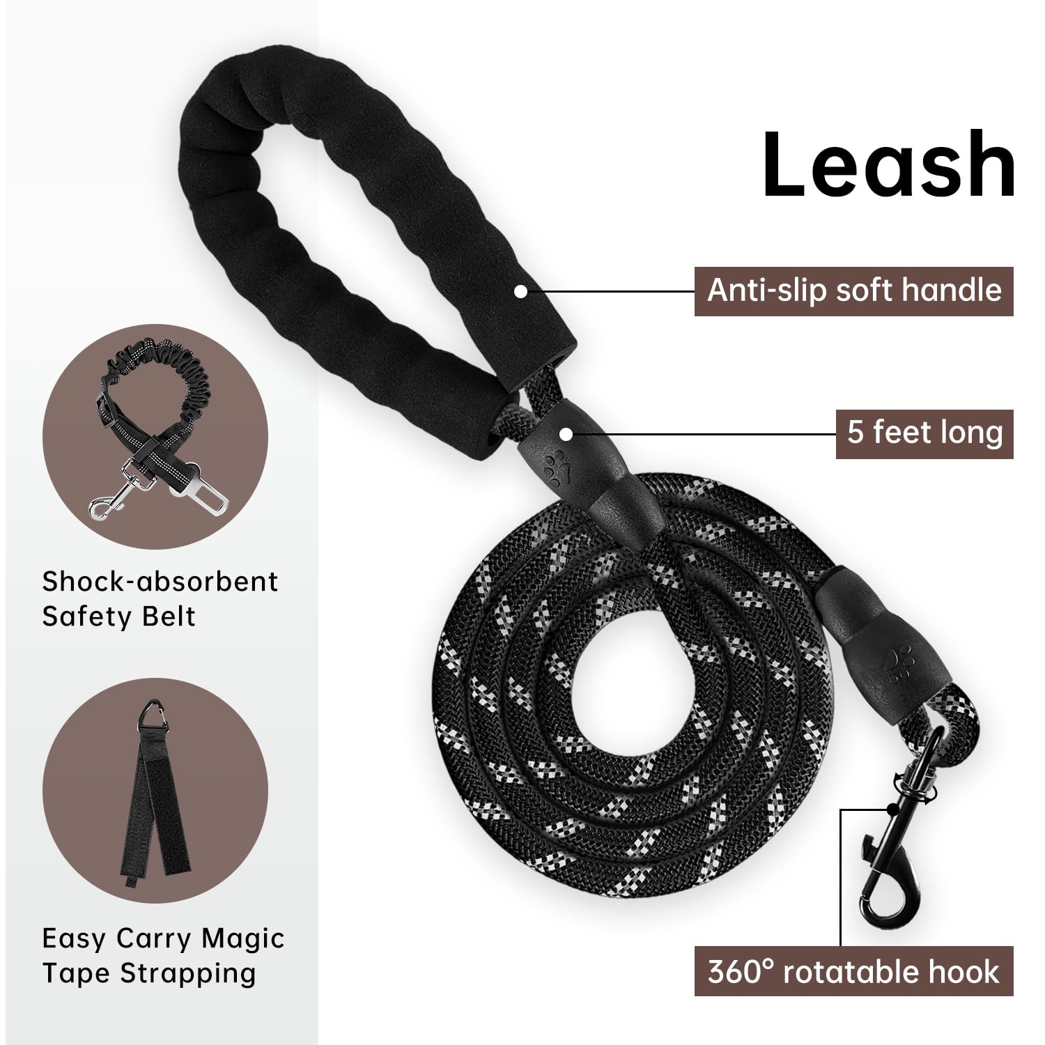 IVY&LANE No Pull Harness back clip for secure leash attachment during daily strolls