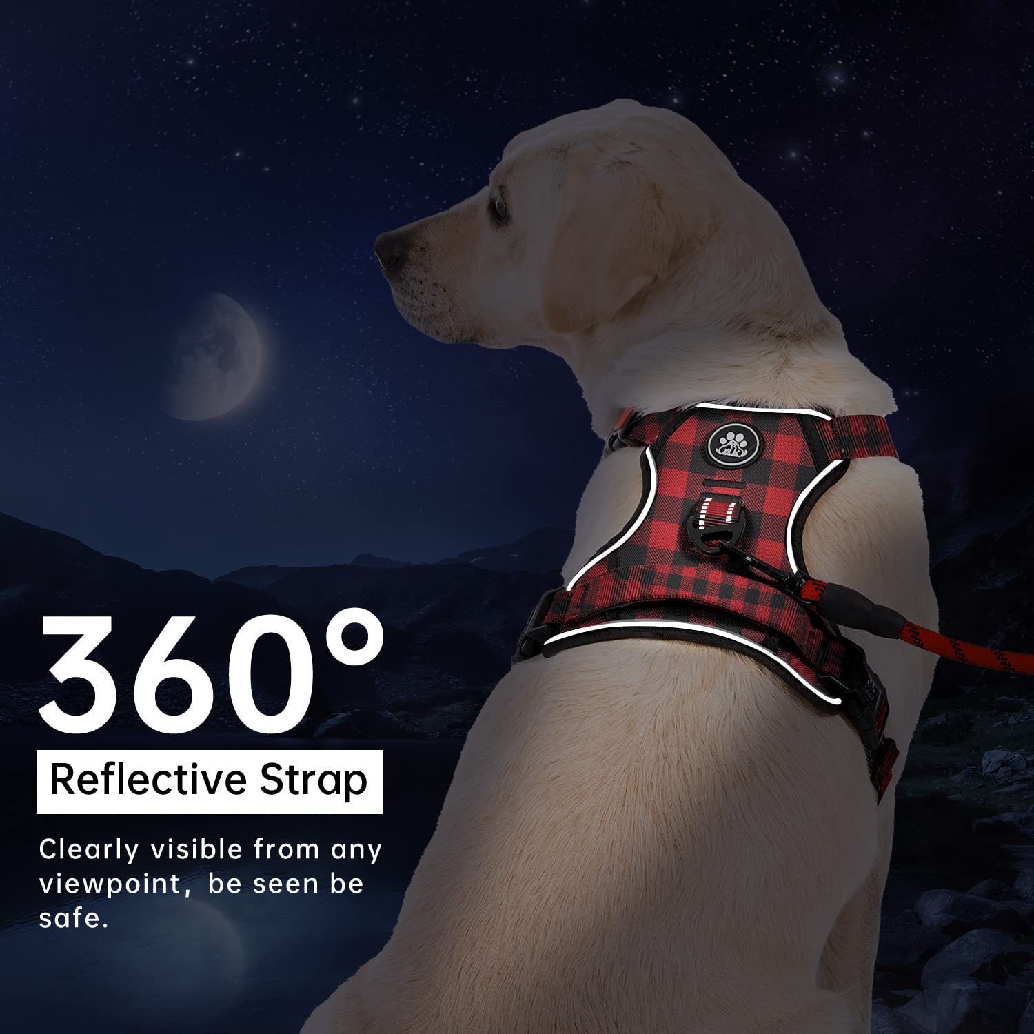 IVY&LANE Soft mesh harness close-up highlighting breathable comfort.