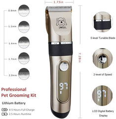 IWEEL grooming-kit-with-scissors-combs includes tools for a complete session.