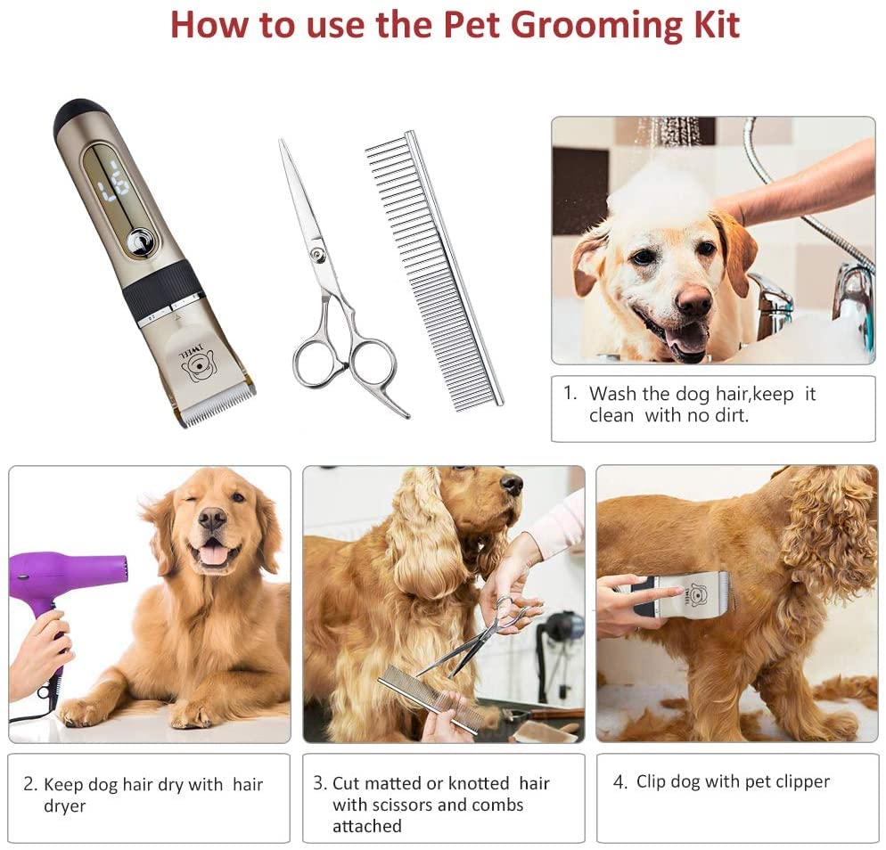 IWEEL pet-grooming-ergonomic-handle provides comfortable control during sessions.