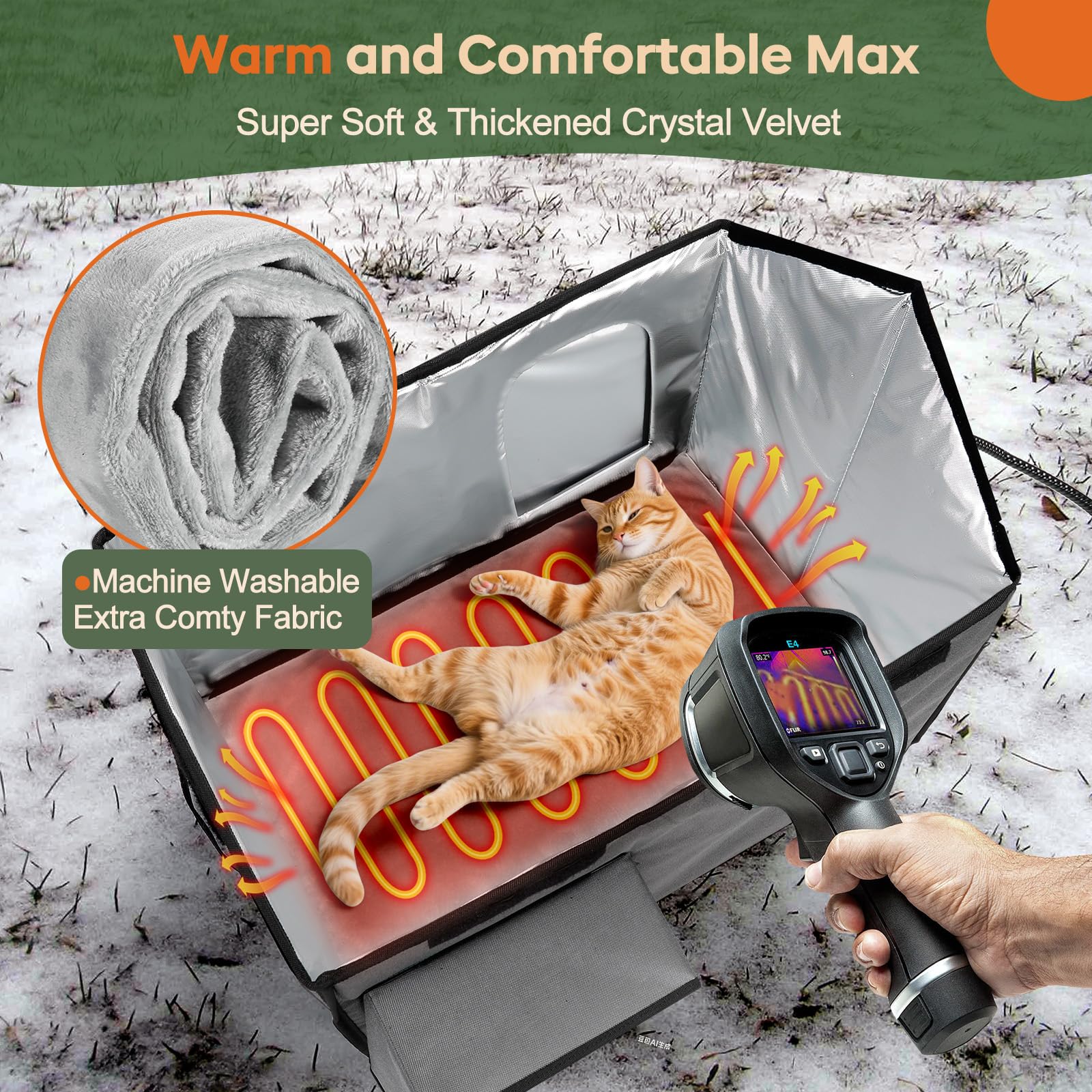 iweepet 6-layer insulated design keeps warmth inside during storms