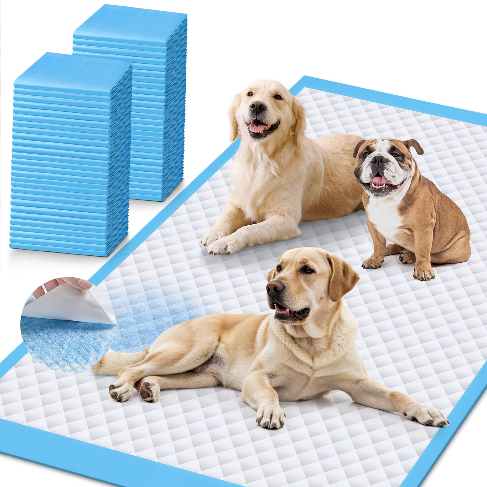 iweepet Upgraded XXXXL pad laid flat to show generous 31x47 size for training