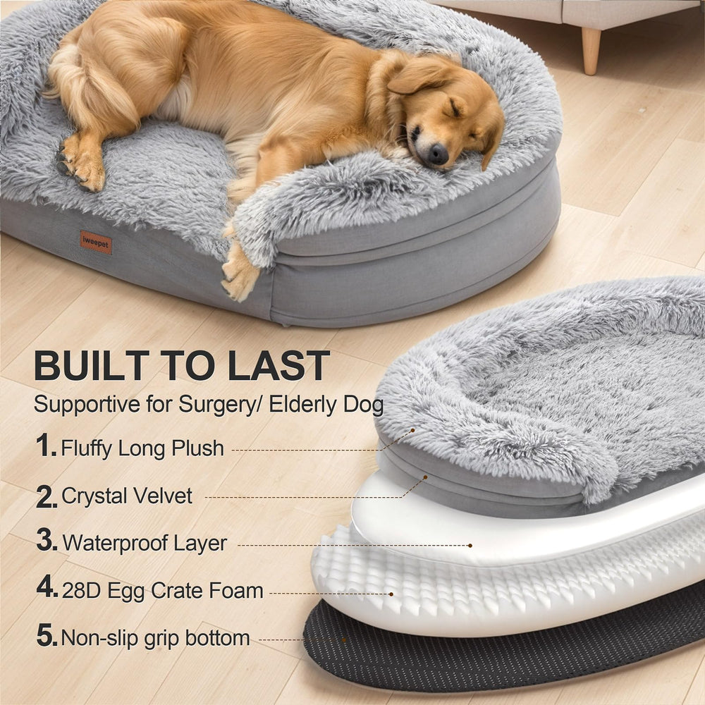Iweepet waterproof lining protects foam from accidents for easy care.
