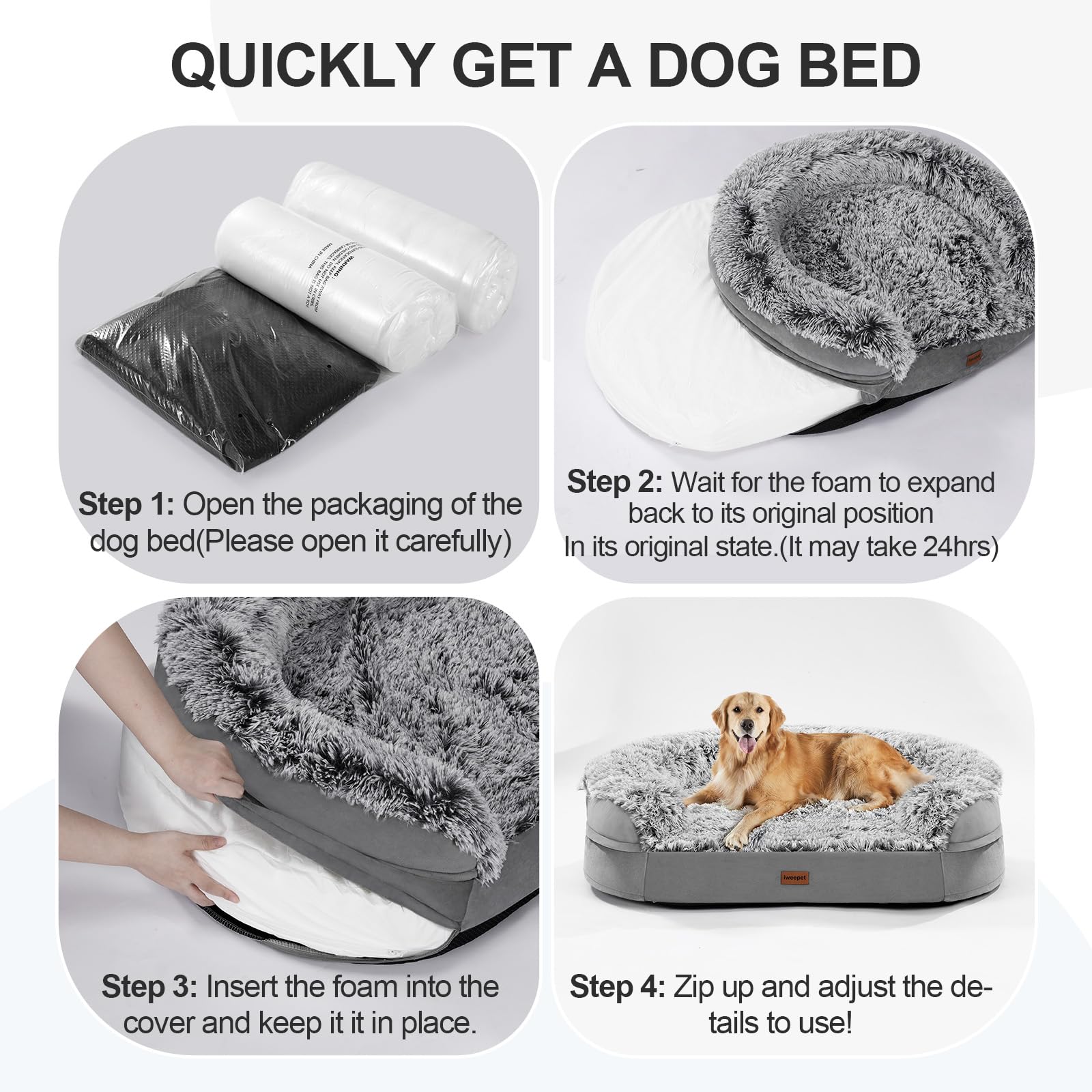 Iweepet XXL size supports dogs 100-120 pounds with extra space