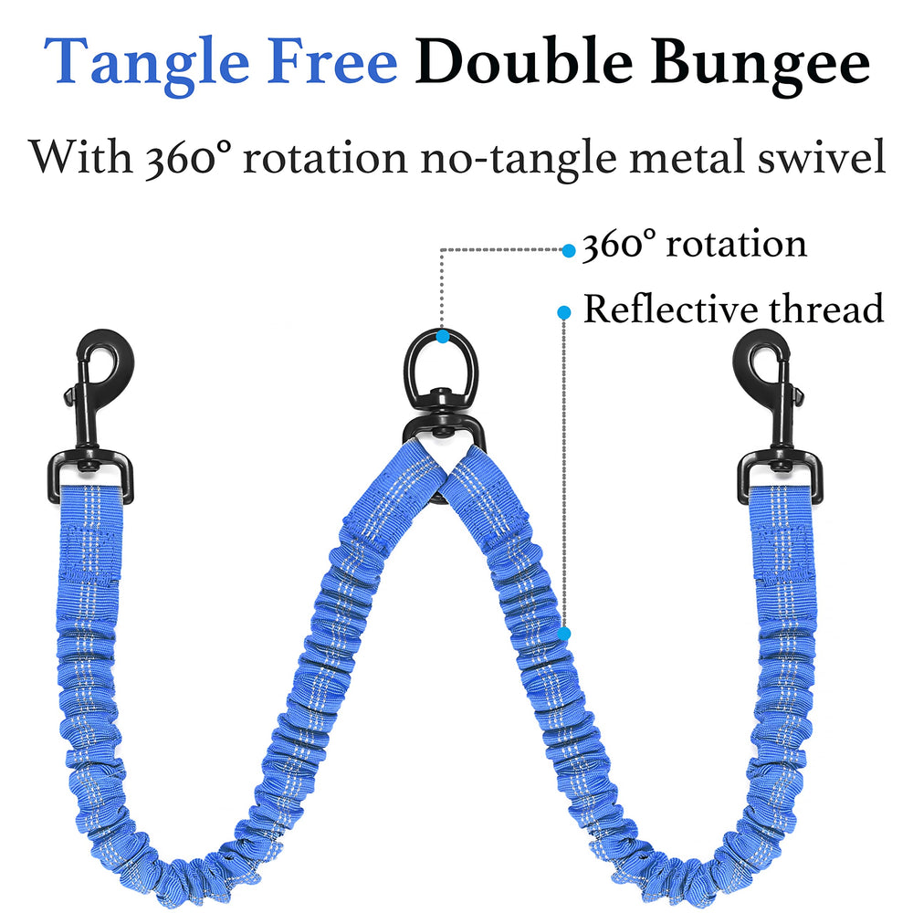 iYoShop Dual Dog Leash with comfort padded handles for gentle grip