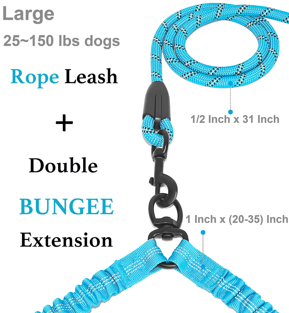 iYoShop Dual Dog Leash durable rope construction provides reliable strength during active walks