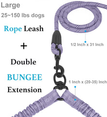 iYoShop dual dog leash no tangle design helps two dogs move freely without rope crossings.