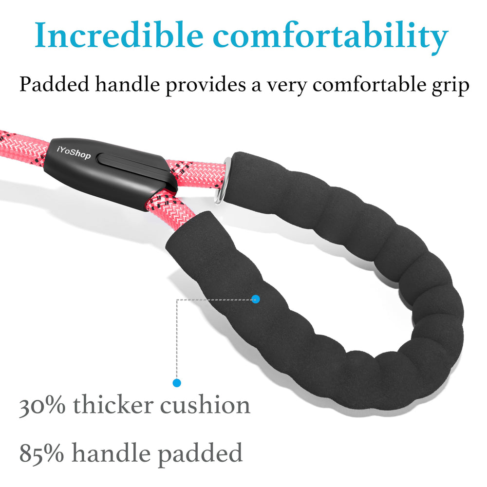 iYoShop Dual Dog Leash padded-handles provide comfortable grip during active strolls.