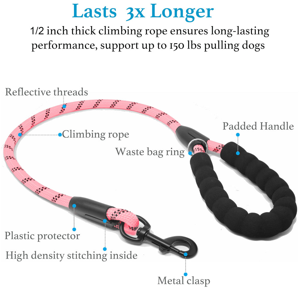 iYoShop Dual Dog Leash features a tangle-free design for free movement.