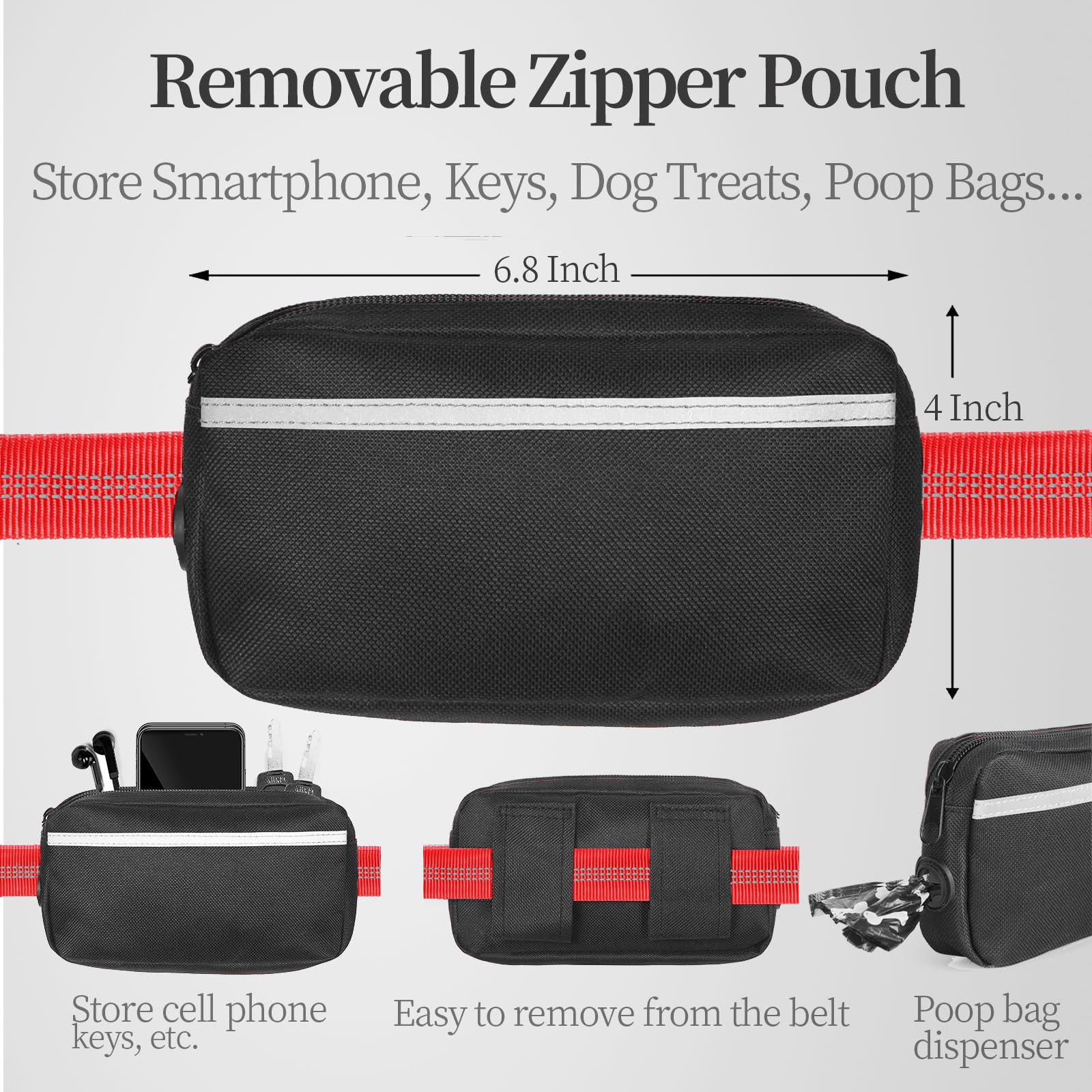 iYoShop leash with double shock absorbers reduces tugging during runs