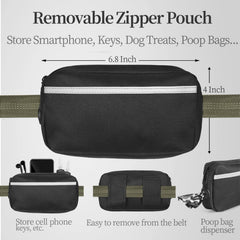iYoShop leash shows dual shock absorbers to soften tugging during jogs