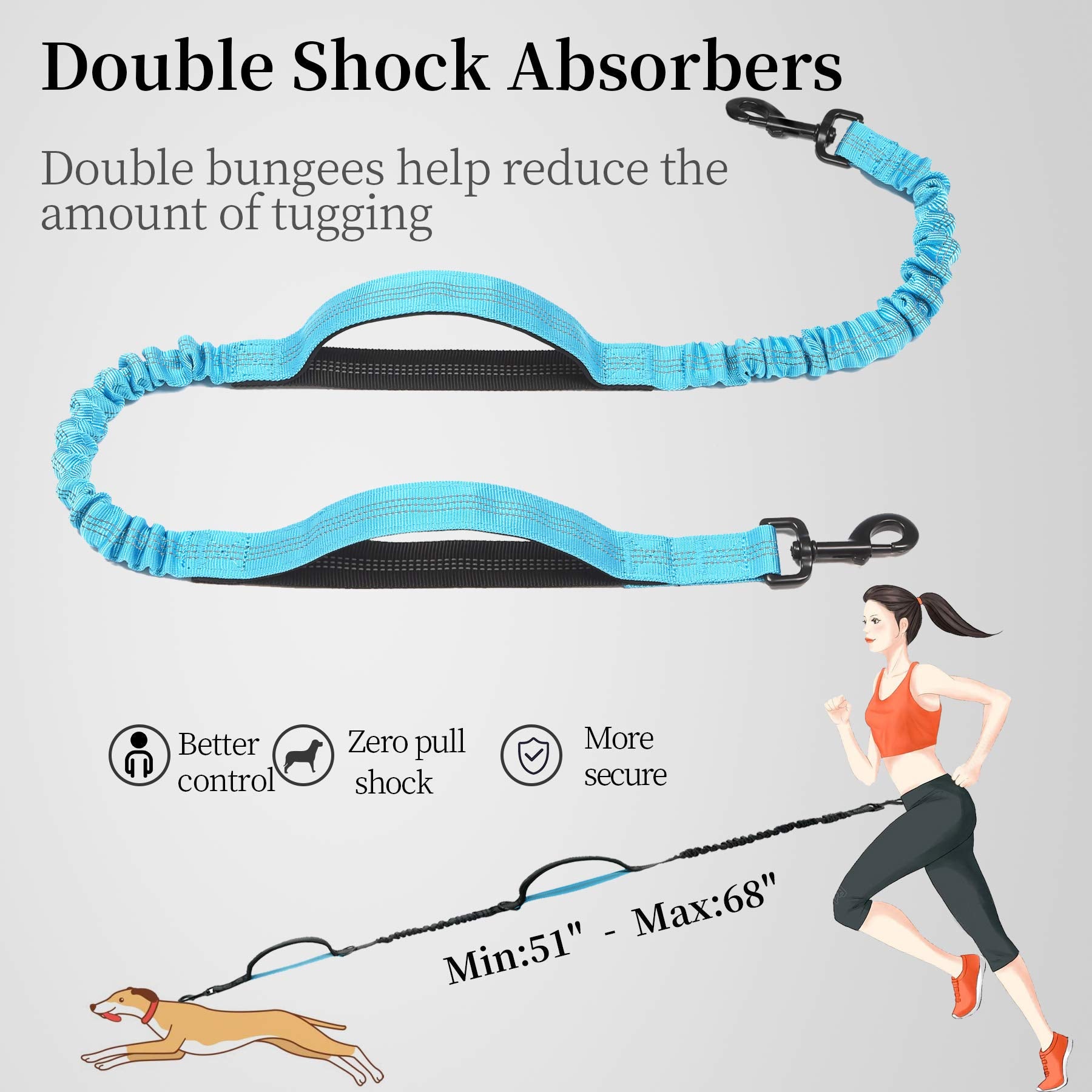 iYoShop waist-running leash belt for hands-free activity and phone access
