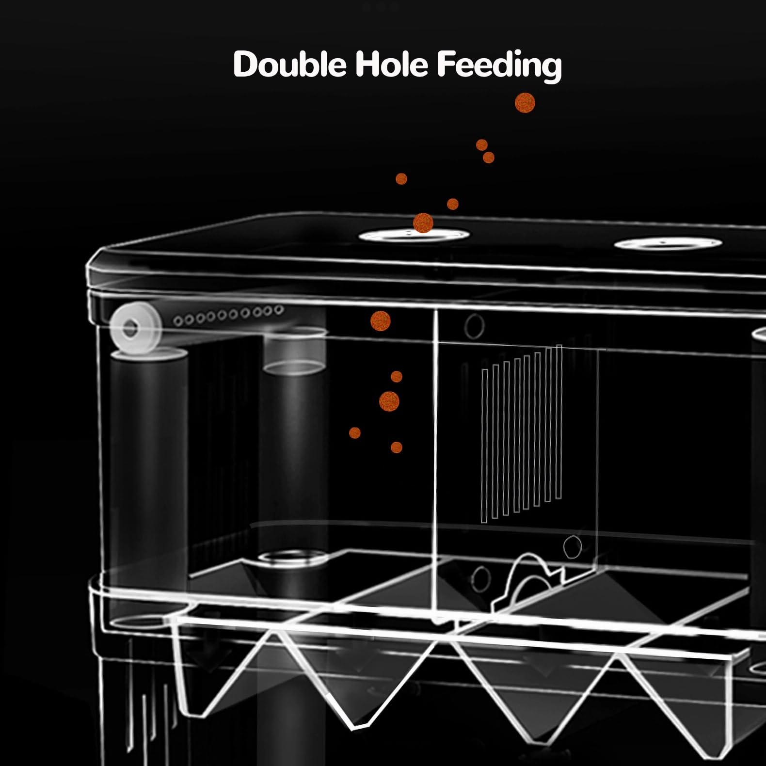 J-star clear acrylic isolation box close-up for easy observation