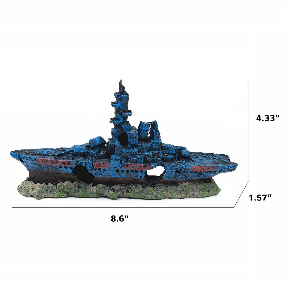 J-star shipwreck ornament is easy to clean and maintain in tanks