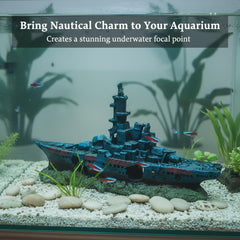 J-star shipwreck ornament side detail highlights textures for a realistic reef-town look