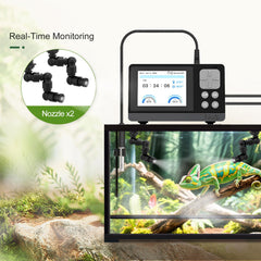 J&A Smart Reptile Mister sensor probe provides real-time temperature and humidity monitoring.