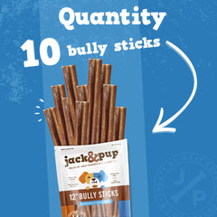 Grass-fed, free-range sourcing for Jack&Pup bully sticks.
