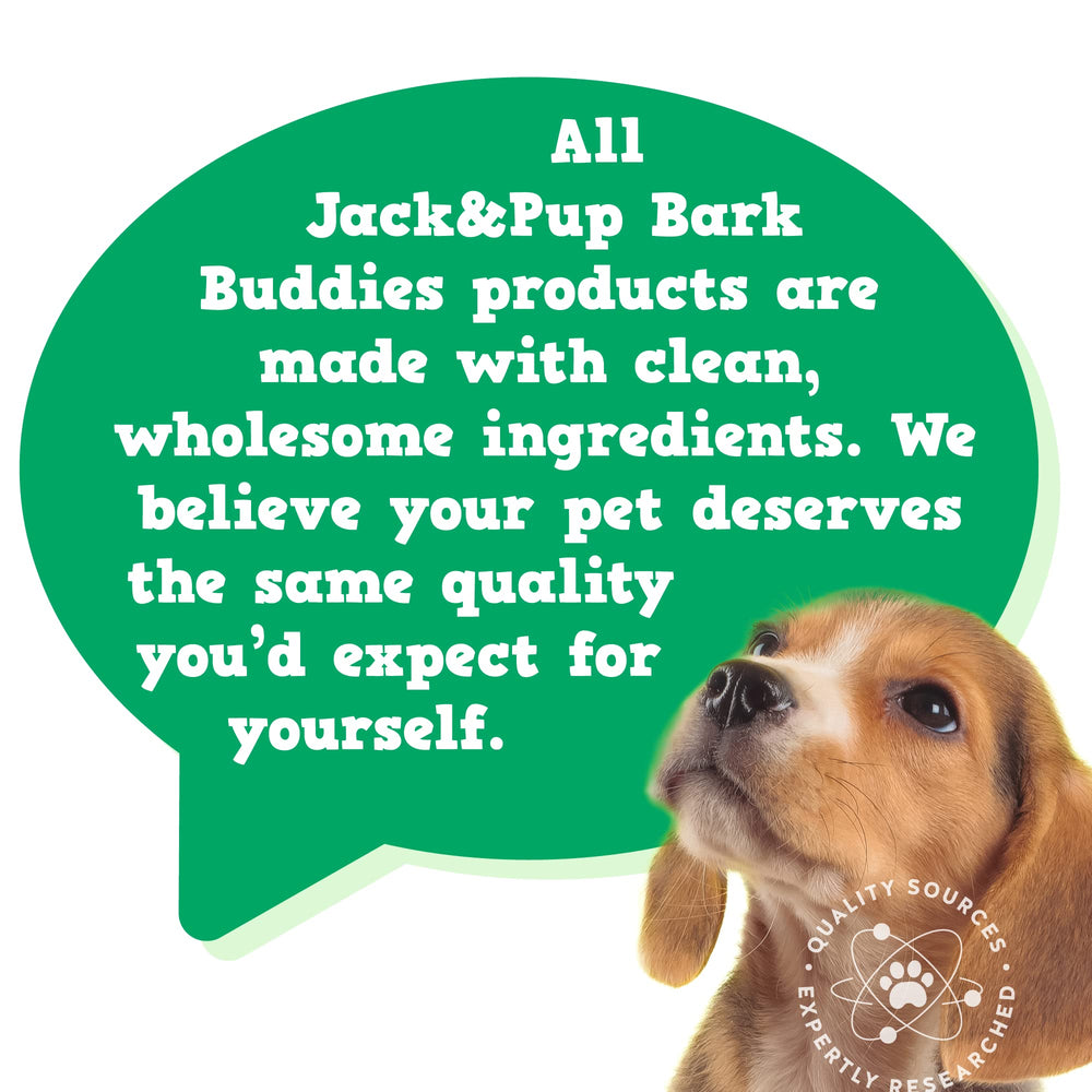 Jack&Pup packaged dog supplements on shelf ready for purchase.