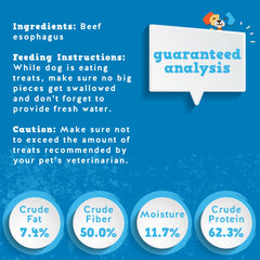 Jack&Pup beef trachea 6in pack ingredients-label emphasizes single-ingredient beef trachea