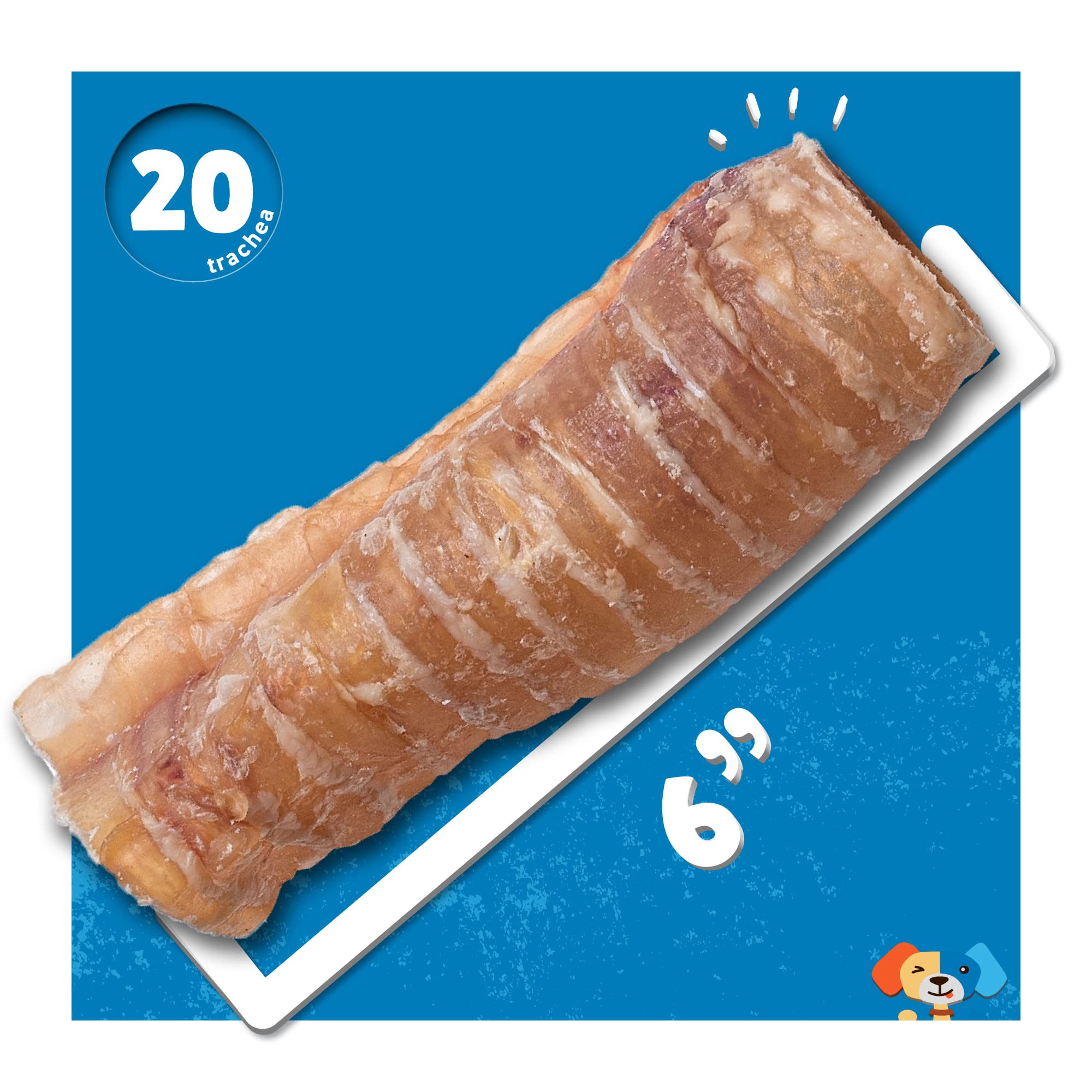 Jack&Pup beef trachea 6in pack packaging-back notes natural goodness and no additives