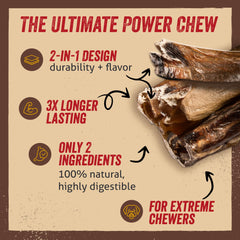 Jack&Pup collagen-bully sticks provide nutritional support for coat and joints.