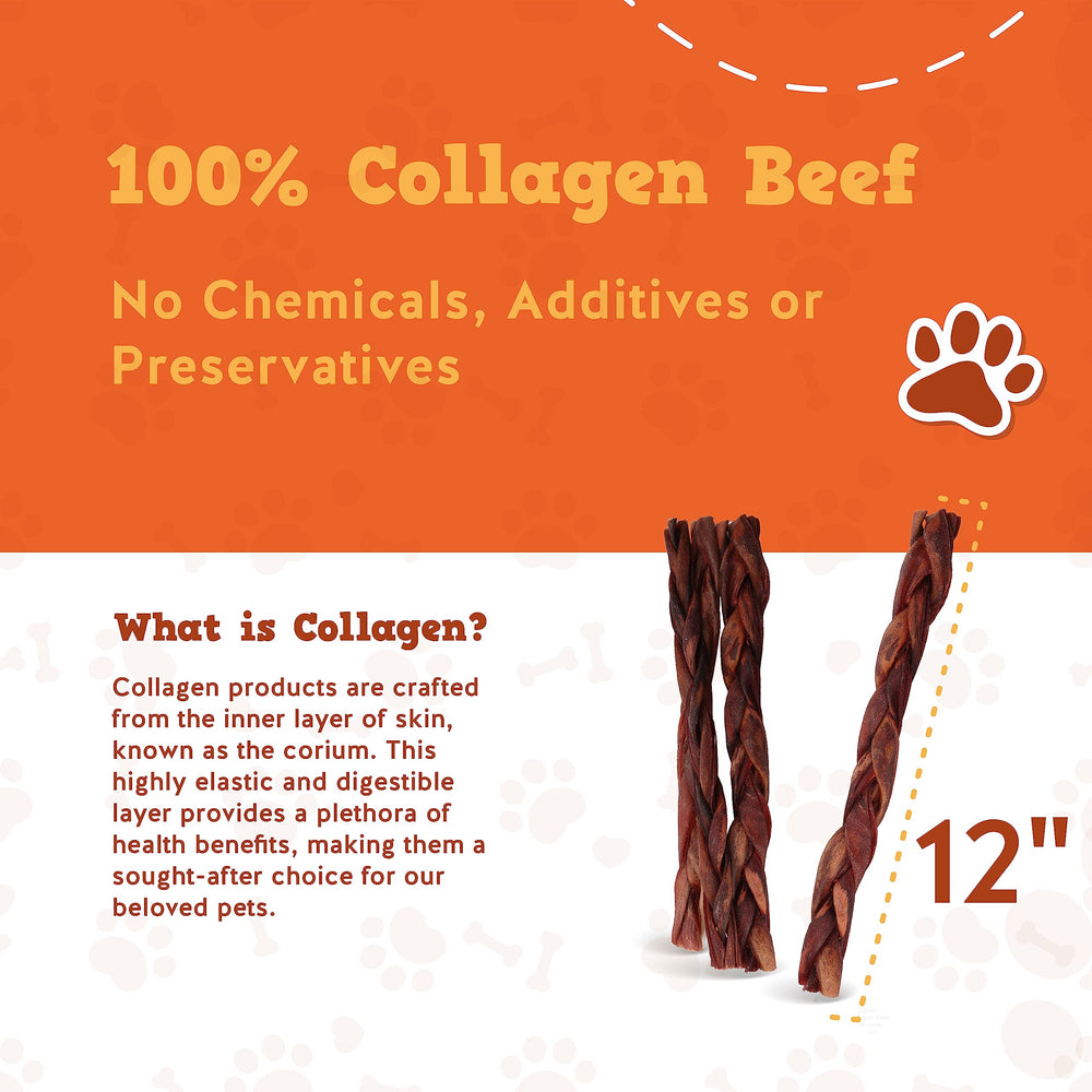 Jack&Pup collagen stick close-up texture emphasizes dental benefits.