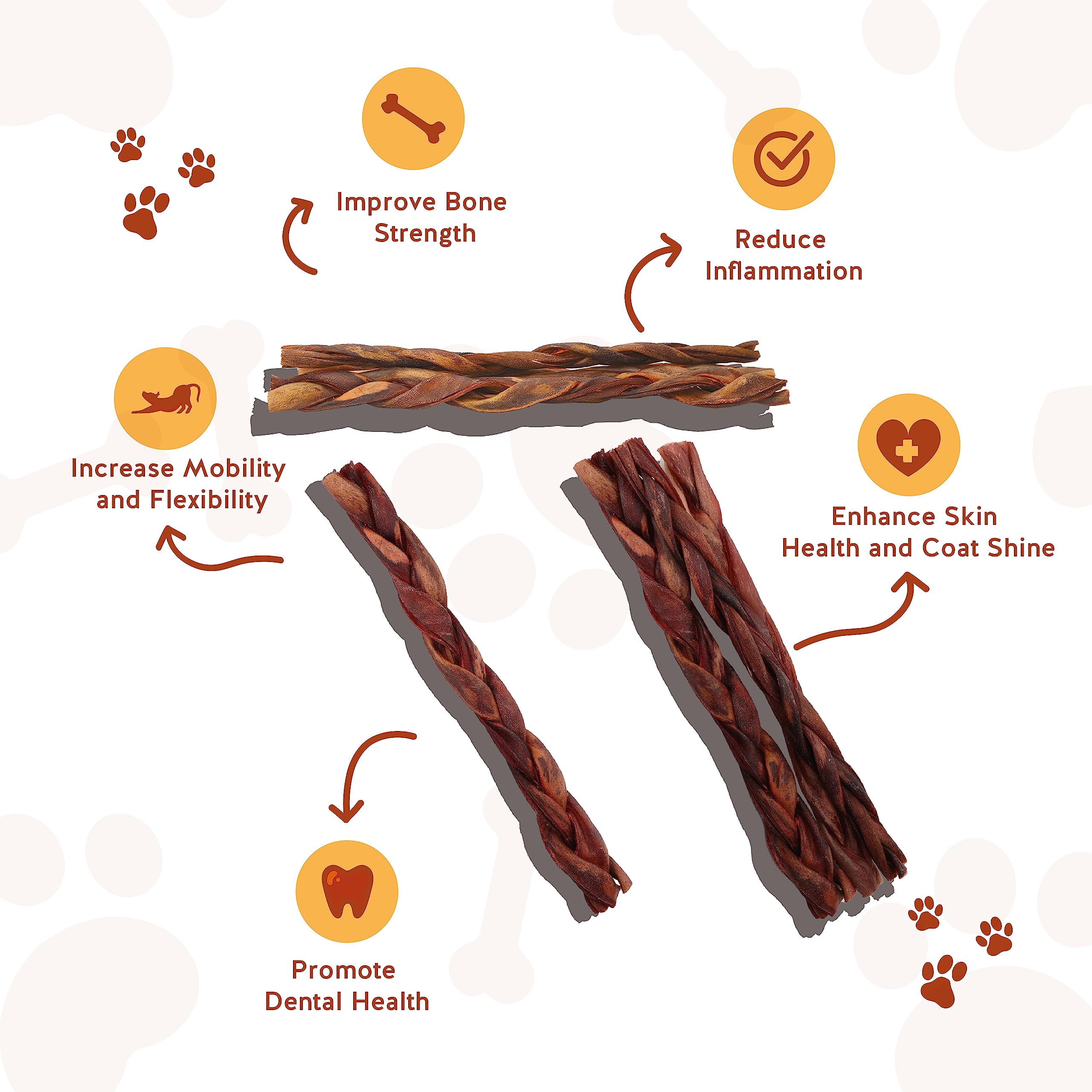 Jack&Pup dog chewing collagen stick demonstrates durable, long-lasting chew.
