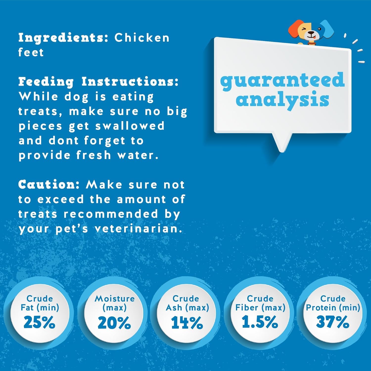 Jack&Pup chicken feet treats large-dog image demonstrates sturdy chew for large breeds