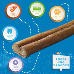 Jack&Pup rawhide-free dog chew shown as safe, digestible beef treat.