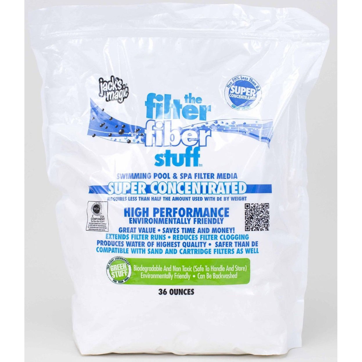 Jack's Magic The Filter Fiber Stuff filter application demonstrates safe use in sand or cartridge systems.